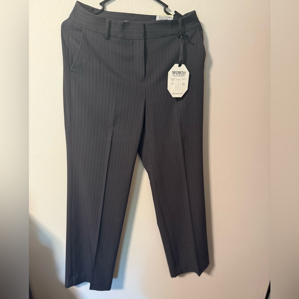 Liz Claiborne Charcoal Pinstripe Pants
